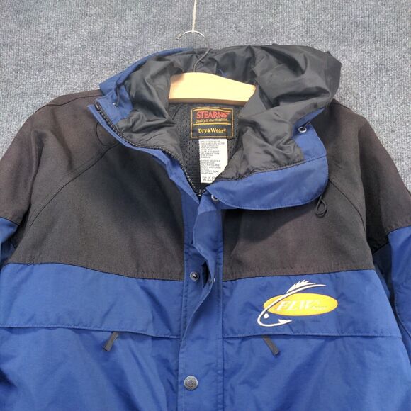 Fishing League Worldwide Stearns Men's Dry Wear Jacket Blue Size M Nylon Logo - Picture 6 of 13